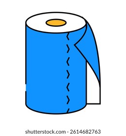 kitchen roll paper towel line icon vector. kitchen roll paper towel sign. isolated symbol illustration