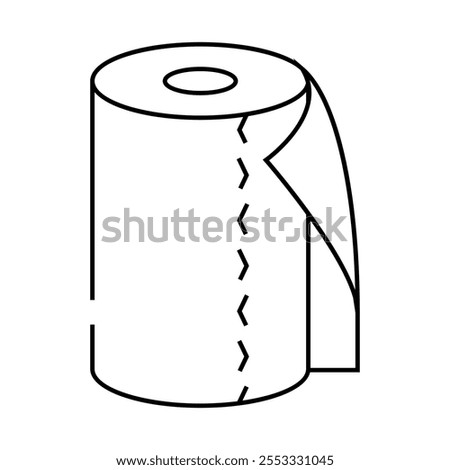 kitchen roll paper towel line icon vector. kitchen roll paper towel sign. isolated contour symbol black illustration