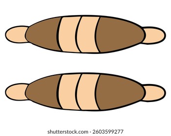 A kitchen rolling cartoon vector illustration