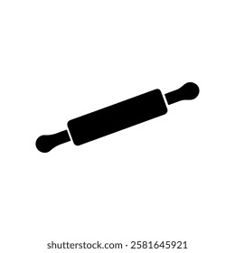 Kitchen rolling pin icon silhouette vector illustration design.