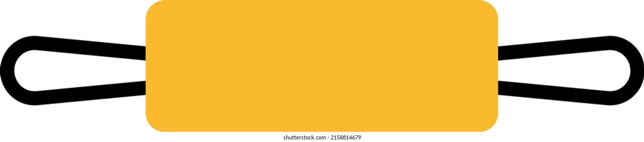 Kitchen rolling pin, illustration, vector on a white background.
