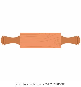 Kitchen rolling pin vector cartoon illustration isolated on a white background.