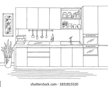 237,051 Outline kitchen Images, Stock Photos & Vectors | Shutterstock