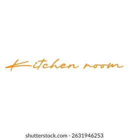kitchen room text for T-shirt print and other use on white background.