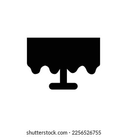 Kitchen round table, icon vector, kitchen utensils