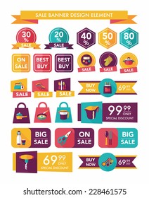 Kitchen sale banner design flat background,eps10