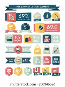 Kitchen sale banner design flat background,eps10