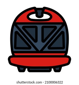 Kitchen Sandwich Maker Icon. Editable Bold Outline With Color Fill Design. Vector Illustration.