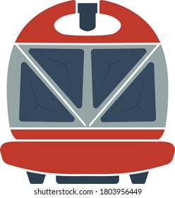 Kitchen Sandwich Maker Icon. Flat Color Design. Vector Illustration.