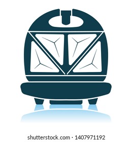 Kitchen Sandwich Maker Icon. Shadow Reflection Design. Vector Illustration.