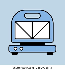 Kitchen sandwich maker vector icon. Electric kitchen appliance. Graph symbol for cooking web site design, logo, app, UI