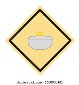 kitchen saucepan on white background