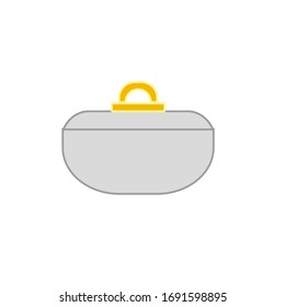 kitchen saucepan on white background