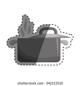 Kitchen saucepan utensil icon vector illustration graphic design