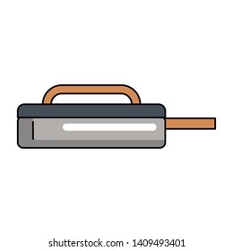Kitchen saucepan utensil isolated vector illustration graphic design