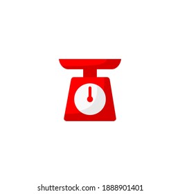 Kitchen scale icon. Bakery icon. Simple, flat, color.