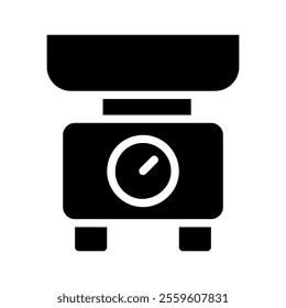 Kitchen scale icon. Concept of diet, healthy eating, and cooking.