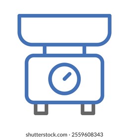 Kitchen scale icon. Concept of weight, measurement, and diet.