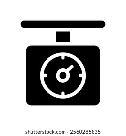 Kitchen scale icon. Concept of weight, measurement, and cooking.