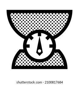 Kitchen Scale. Icon Filled with Dots.