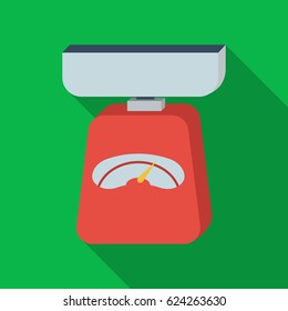Kitchen scale icon in flate style isolated on white background. Kitchen symbol stock vector illustration.