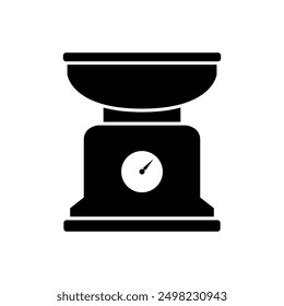 Kitchen scale icon illustrated on background