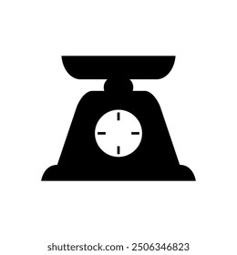 Kitchen scale icon illustrated on background