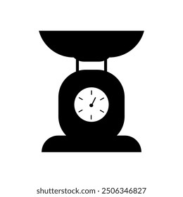 Kitchen scale icon illustrated on background