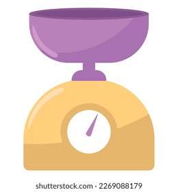 kitchen scale icon isolated design