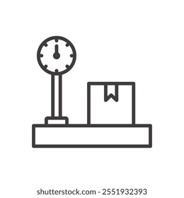Icono de escala de cocina aislado sobre fondo blanco. Icono de Vector.