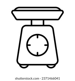 icono de escala de cocina en estilo de línea