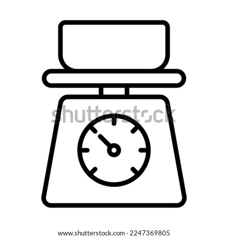 Kitchen Scale Icon Logo Design Vector Template Illustration Sign And Symbol Pixels Perfect