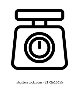 kitchen scale icon or logo isolated sign symbol vector illustration - high quality black style vector icons

