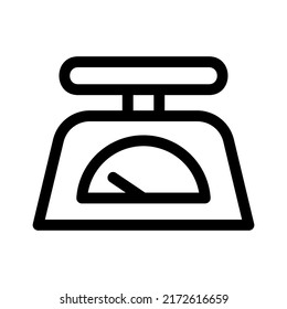 kitchen scale icon or logo isolated sign symbol vector illustration - high quality black style vector icons
