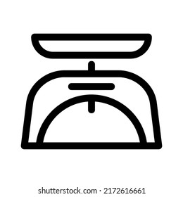 icono de escala de cocina o logotipo símbolo de signo aislado ilustración vectorial - iconos vectoriales de estilo negro de alta calidad
