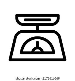 kitchen scale icon or logo isolated sign symbol vector illustration - high quality black style vector icons
