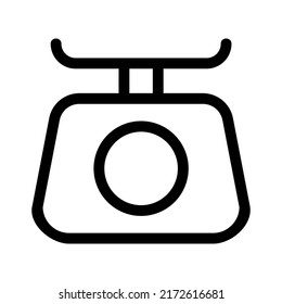 kitchen scale icon or logo isolated sign symbol vector illustration - high quality black style vector icons
