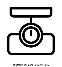 kitchen scale icon or logo isolated sign symbol vector illustration - high quality black style vector icons
