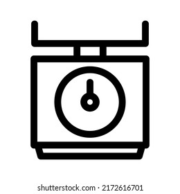 kitchen scale icon or logo isolated sign symbol vector illustration - high quality black style vector icons
