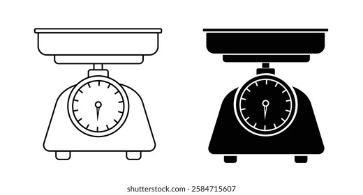 Kitchen scale icon set. vector icon.Simple flat symbol. Vector 