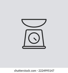 Kitchen Scale Icon Sign Vector,Symbol, Logo Illustration For Web And Mobile