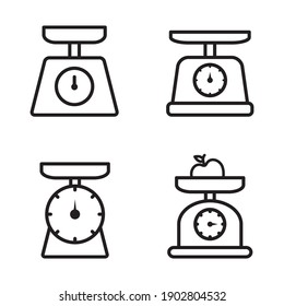 Kitchen Scale Icon Vector Design Template Illustration