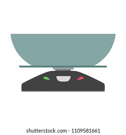 Kitchen scale icon vector illustration symbol balance food weight device isolated measurement