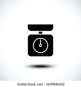 Kitchen scale icon. Vector illustration