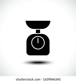Kitchen scale icon. Vector illustration