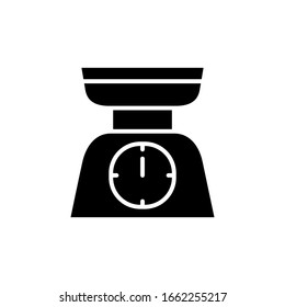 Vektorillustration-Symbol für Küchenwaage und Symbole auf trendigem Design 