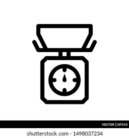 Kitchen scale icon. weight icon vector illustration logo template. EPS 10