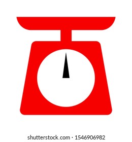 Kitchen scale icon. weight icon vector illustration on white background