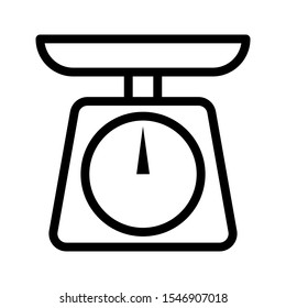 Kitchen scale icon. weight icon vector illustration on white background