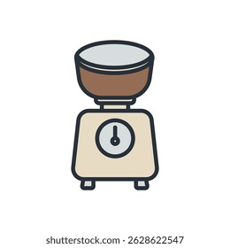 kitchen scale icons isolated on White Background. Flat style design